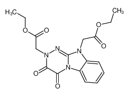 (2-Ethoxycarbonylmethyl-3,4-dioxo-3,4-dihydro-2H-benzo[4,5]imidazo[2,1-c][1,2,4]triazin-10-yl)-acetic acid ethyl ester_388575-20-0