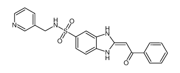 2-(2-oxo-2-phenylethylidene)-N-(pyridin-3-ylmethyl)-2,3-dihydro-1H-benzo[d]imidazole-5-sulfonamide_388594-61-4