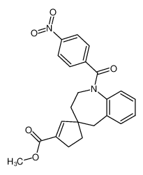 methyl 1-(4-nitrobenzoyl)-1,2,3,5-tetrahydrospiro[benzo[b]azepine-4,1'-cyclopentan]-2'-ene-3'-carboxylate_388601-41-0
