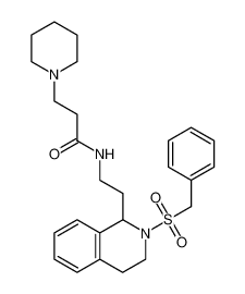 N-(2-(2-(benzylsulfonyl)-1,2,3,4-tetrahydroisoquinolin-1-yl)ethyl)-3-(piperidin-1-yl)propanamide_388627-90-5
