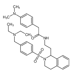 N-(2-(2-((4-((diethylamino)methyl)phenyl)sulfonyl)-1,2,3,4-tetrahydroisoquinolin-1-yl)ethyl)-2-(4-(dimethylamino)phenyl)acetamide_388629-37-6