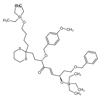 (Z)-(3S,7R)-9-Benzyloxy-3-(4-methoxy-benzyloxy)-7-triethylsilanyloxy-1-[2-(4-triethylsilanyloxy-butyl)-[1,3]dithian-2-yl]-non-5-en-4-one_389086-10-6