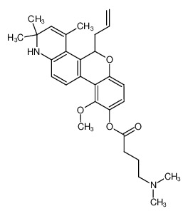 2,5-dihydro-9-(4-N,N-dimethylaminobutanoyloxy)-10-methoxy-2,2,4-trimethyl-5-(2-propenyl)-1H-[1]benzopyrano[3,4-f]quinoline_389091-10-5