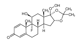 9α-fluoro-17β-hydroperoxy-11β-hydroxy-16α,17α-(1-methylethylidenedioxy)androsta-1,4-dien-3-one_389119-96-4