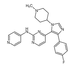 4-(4-(4-fluorophenyl)-1-(1-methylpiperidin-4-yl)-1H-imidazol-5-yl)-N-(pyridin-4-yl)pyrimidin-2-amine_389122-23-0