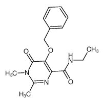 N-ethyl-2,3-dimethyl-5-benzyloxy-6-carboxamido-4-pyrimidinone_389130-70-5