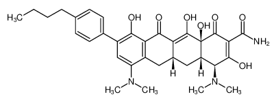 (4S,4aS,5aR,12aS)-9-(4-butylphenyl)-4,7-bis(dimethylamino)-3,10,12,12a-tetrahydroxy-1,11-dioxo-1,4,4a,5,5a,6,11,12a-octahydrotetracene-2-carboxamide_389139-78-0