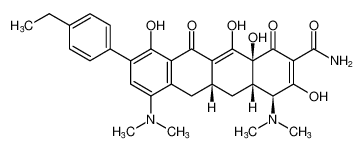 (4S,4aS,5aR,12aS)-4,7-bis(dimethylamino)-9-(4-ethylphenyl)-3,10,12,12a-tetrahydroxy-1,11-dioxo-1,4,4a,5,5a,6,11,12a-octahydrotetracene-2-carboxamide_389139-79-1
