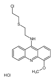 2-(2-chloroethylsulfanyl)ethyl-(4-methoxyacridin-9-yl)azanium,chloride_38915-15-0