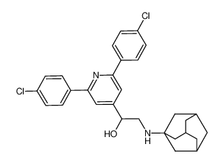 2-adamantan-1-ylamino-1-[2,6-bis-(4-chloro-phenyl)-pyridin-4-yl]-ethanol_38935-37-4