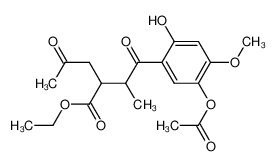 2-(2-Hydroxy-4-methoxy-5-acetoxy-benzoyl)-3-ethoxycarbonyl-hexanon-(5)_3894-44-8
