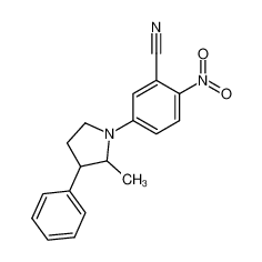 5-(2-Methyl-3-phenyl-pyrrolidin-1-yl)-2-nitro-benzonitrile_38943-94-1