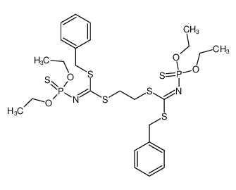 dibenzyl ethane-1,2-diyl bis((diethoxyphosphorothioyl)carbonimidodithioate)_38953-11-6