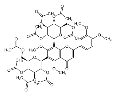 5,7,3',4'-Tetra-O-methyl-6,8-di-C-glucosylluteinoctaacetat_38953-92-3