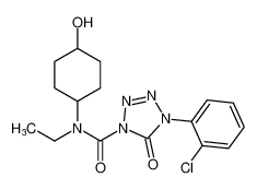 4-(2-chlorophenyl)-N-ethyl-N-(4-hydroxycyclohexyl)-5-oxo-4,5-dihydro-1H-tetrazole-1-carboxamide_389573-27-7