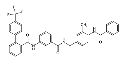 N-[3-methyl-4-(phenylcarbonylamino)-phenylmethyl] -3-(4'-trifluoromethylbiphenyl-2-carbonylamino)-benzoic acid amide_389601-72-3