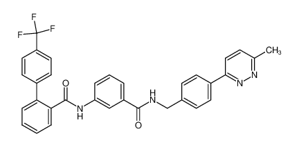 N-[4-(6-methylpyridazin-3-yl)-phenylmethyl] -3-(4'-trifluoro-methylbiphenyl-2-carbonylamino)-benzoic acid amide_389602-29-3