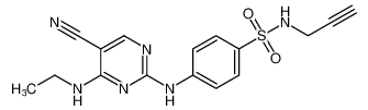 4-((5-cyano-4-(ethylamino)pyrimidin-2-yl)amino)-N-(prop-2-yn-1-yl)benzenesulfonamide CAS:389605-27-0 manufacturer & supplier
