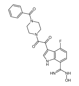 3-[2-(4-Benzoyl-piperazin-1-yl)-2-oxo-acetyl]-4-fluoro-N-hydroxy-1H-indole-7-carboxamidine_389628-85-7