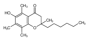 2,3-dihydro-2-hexyl-6-hydroxy-2,5,7,8-tetramethyl-4H-1-benzopyran-4-one_389634-20-2