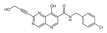 N-(4-chlorobenzyl)-8-hydroxy-2-(3-hydroxyprop-1-yn-1-yl)pyrido[3,2-d]pyrimidine-7-carboxamide_389796-71-8