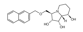 (1S,2R,3R,8R,8aR)-3-((naphthalen-2-ylmethoxy)methyl)octahydroindolizine-1,2,8-triol_389797-66-4