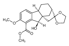 methyl (4b'R,7'S,9a'S,10'R)-10'-hydroxy-2'-methoxy-4b',6',7',10'-tetrahydro-5'H,9'H-spiro[[1,3]dioxolane-2,8'-[7,9a]methanobenzo[a]azulene]-1'-carboxylate_38981-73-6