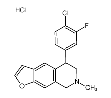 5-(4-chloro-3-fluorophenyl)-7-methyl-5,6,7,8-tetrahydrofuro[3,2-g]isoquinoline hydrochloride_389845-03-8