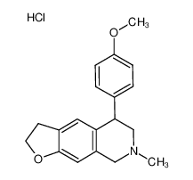 5-(4-methoxyphenyl)-7-methyl-2,3,5,6,7,8-hexahydrofuro[3,2-g]isoquinoline hydrochloride_389845-07-2