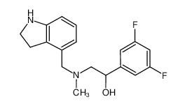 1-(3,5-difluorophenyl)-2-((indolin-4-ylmethyl)(methyl)amino)ethan-1-ol_389845-69-6
