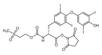 2,5-dioxopyrrolidin-1-yl (R)-3-(4-(4-hydroxy-3,5-diiodophenoxy)-3,5-diiodophenyl)-2-(((2-(methylsulfonyl)ethoxy)carbonyl)amino)propanoate_389858-53-1
