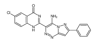 2-(4-amino-7-phenylpyrazolo[5,1-c][1,2,4]triazin-3-yl)-6-chloroquinazolin-4(1H)-one_389860-48-4