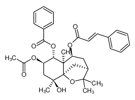 (3R,5S,5aR,6R,7R,9S,9aR)-7-acetoxy-5-(cinnamoyloxy)-9-hydroxy-2,2,5a,9-tetramethyloctahydro-2H-3,9a-methanobenzo[b]oxepin-6-yl benzoate_389865-14-9
