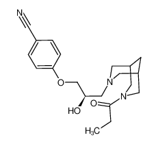 4-((R)-2-hydroxy-3-((1R,5S)-7-propionyl-3,7-diazabicyclo[3.3.1]nonan-3-yl)propoxy)benzonitrile_389885-93-2