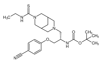 tert-butyl ((2S)-1-(4-cyanophenoxy)-3-(7-(ethylcarbamothioyl)-3,7-diazabicyclo[3.3.1]nonan-3-yl)propan-2-yl)carbamate_389885-97-6