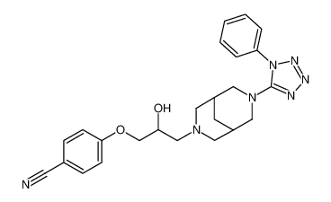 4-(2-hydroxy-3-(7-(1-phenyl-1H-tetrazol-5-yl)-3,7-diazabicyclo[3.3.1]nonan-3-yl)propoxy)benzonitrile_389886-27-5