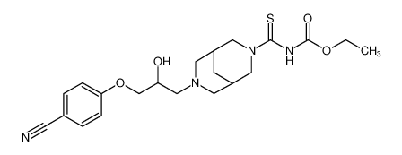 ethyl (7-(3-(4-cyanophenoxy)-2-hydroxypropyl)-3,7-diazabicyclo[3.3.1]nonane-3-carbonothioyl)carbamate_389886-33-3