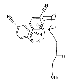 4,4'-(1-(2-oxo-2-((1R,5S)-7-(4-oxoheptyl)-3,7-diazabicyclo[3.3.1]nonan-3-yl)ethyl)-1H-pyrazole-4,5-diyl)dibenzonitrile_389887-21-2