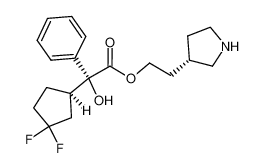 2-((3S)-pyrrolidin-3-yl)ethyl (2R)-2-((1R)-3,3-difluorocyclopentyl)-2-hydroxy-2-phenylethanoate_389889-68-3