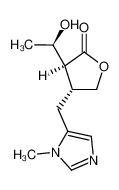 (3S)-3r-((R)-1-hydroxy-ethyl)-4t-(3-methyl-3H-imidazol-4-ylmethyl)-dihydro-furan-2-one_38993-94-1