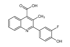 2-(3-fluoro-4-hydroxyphenyl)-3-methylquinoline-4-carboxylic acid_390-26-1