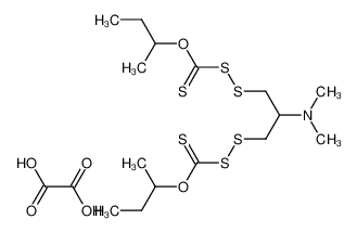 O,O'-di-sec-butyl SS,S'-(2-(dimethylamino)propane-1,3-diyl) bis(carbono(dithioperoxo)thioate) oxalate_39022-85-0