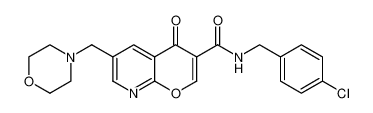 N-(4-chlorobenzyl)-6-(morpholinomethyl)-4-oxo-4H-pyrano[2,3-b]pyridine-3-carboxamide_390359-86-1