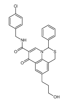 N-(4-chlorobenzyl)-9-(3-hydroxypropyl)-7-oxo-3-phenyl-1H,3H,7H-[1,3]thiazino[5,4,3-ij]quinoline-6-carboxamide_390370-66-8