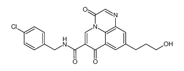 N-(4-chlorobenzyl)-9-(3-hydroxypropyl)-3,7-dioxo-3H,7H-pyrido[1,2,3-de]quinoxaline-6-carboxamide_390371-11-6