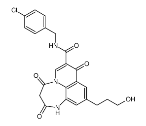 N-(4-chlorobenzyl)-10-(3-hydroxypropyl)-2,4,8-trioxo-1,2,3,4-tetrahydro-8H-[1,4]diazepino[3,2,1-ij]quinoline-7-carboxamide_390371-21-8