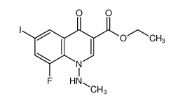 ethyl 8-fluoro-6-iodo-1-(methylamino)-4-oxo-1,4-dihydroquinoline-3-carboxylate_390372-36-8