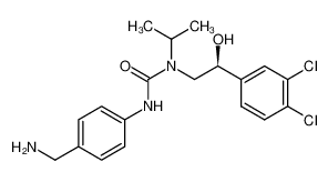3-(4-Aminomethyl-phenyl)-1-[(S)-2-(3,4-dichloro-phenyl)-2-hydroxy-ethyl]-1-isopropyl-urea_390406-74-3