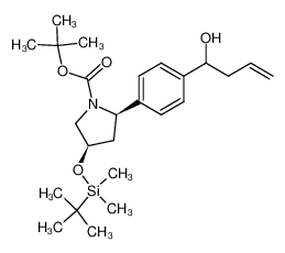 (2R,4R)-4-(tert-Butyl-dimethyl-silanyloxy)-2-[4-(1-hydroxy-but-3-enyl)-phenyl]-pyrrolidine-1-carboxylic acid tert-butyl ester CAS:390424-09-6 manufacturer & supplier