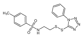 4-methyl-N-(2-((1-phenyl-1H-tetrazol-5-yl)disulfaneyl)ethyl)benzenesulfonamide_390425-01-1